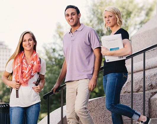 Students attending school.